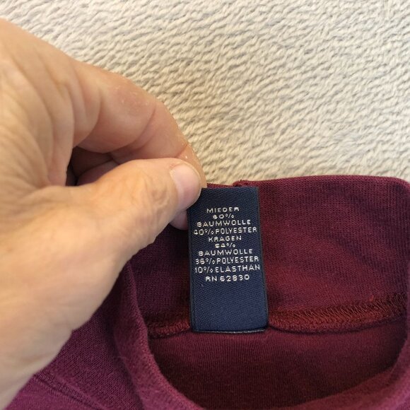 Lands End Womens Turtleneck Sweater Small (6-8) Burgundy Long Sleeves Casual - Picture 6 of 10
